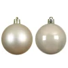 Decoris Kerstballen - 12x -licht parel/champagne -6 cm -kunststof