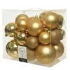 Kerstballen-Decoris Kerstballen - 26x st - goud - 6-8-10 cm