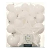 Kerstballen|Kerstdecoratie-Decoris Kerstballen met piek - 49st - kunststof - wit - 5-6-8-10 cm