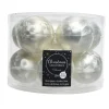 Kerstballen-Decoris Kerstballen set - 10x - wit - glas - mat-glans - 6 cm