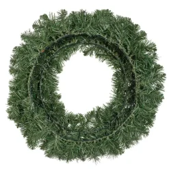 Decoris Kerstkrans - groen - warm verlichting - timer - 60 cm