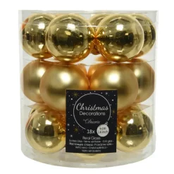 Kerstballen-Decoris Kleine kerstballen - 18x - goud - D4 cm - glas
