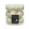 Decoris Kleine kerstballen - 18x - wol wit - D4 cm - glas
