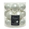 Kerstballen|Kerstdecoratie-Decoris Kleine kerstballen - 18x - wit - D4 cm - glas