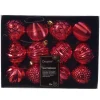 Kerstballen|Kerstdecoratie-Decoris kunststof kerstballen luxe- 12x- 8 cm -rood