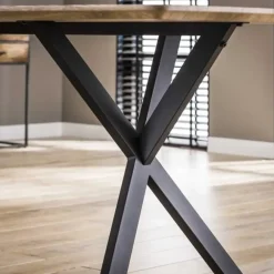 Dimehouse Deens ovale eettafel Hanna 160x90 eiken antiquewash - 160x160x76 cm - Eikenhout
