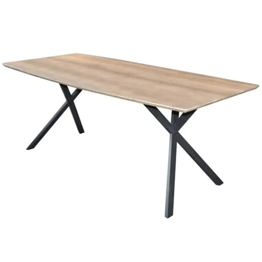 Dimehouse Deens ovale eettafel Hanna 160x90 eiken antiquewash - 160x160x76 cm - Eikenhout