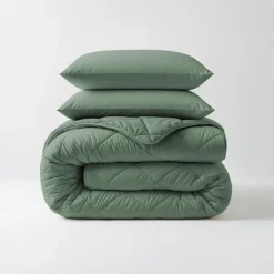 Sleeptime Dekbed zonder Overtrek Diamond 200x200 – Incl. Kussenslopen – Wasbaar – Groen