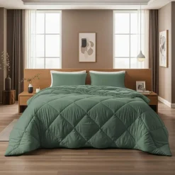 Dekbedden-Sleeptime Dekbed zonder Overtrek Diamond 240x200 – Incl. Kussenslopen – Wasbaar – Groen