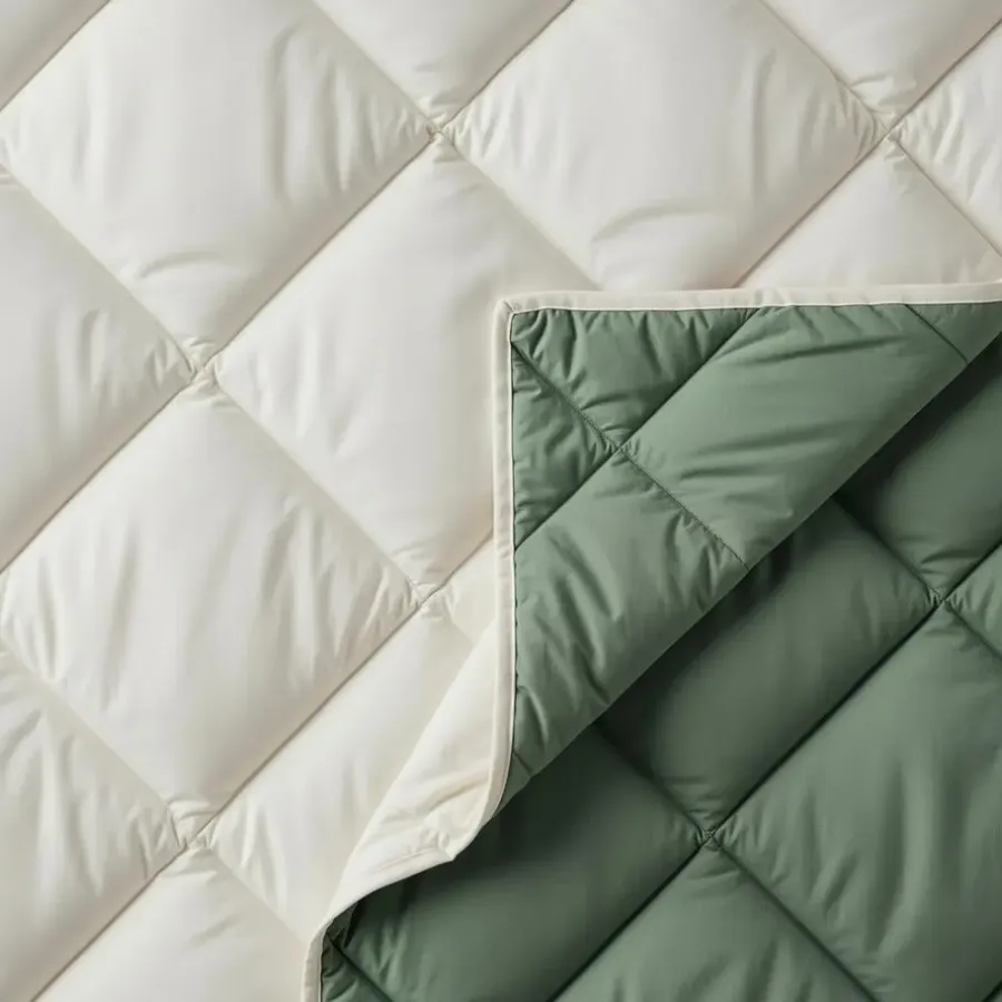 Dekbedden-Sleeptime Dekbed zonder Overtrek Diamond 240x200 – Met Kussenslopen– Wasbaar – Crème/Groen