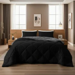 Dekbedden-Sleeptime Dekbed zonder Overtrek Diamond 240x200 – Incl. Kussenslopen – Wasbaar – Zwart