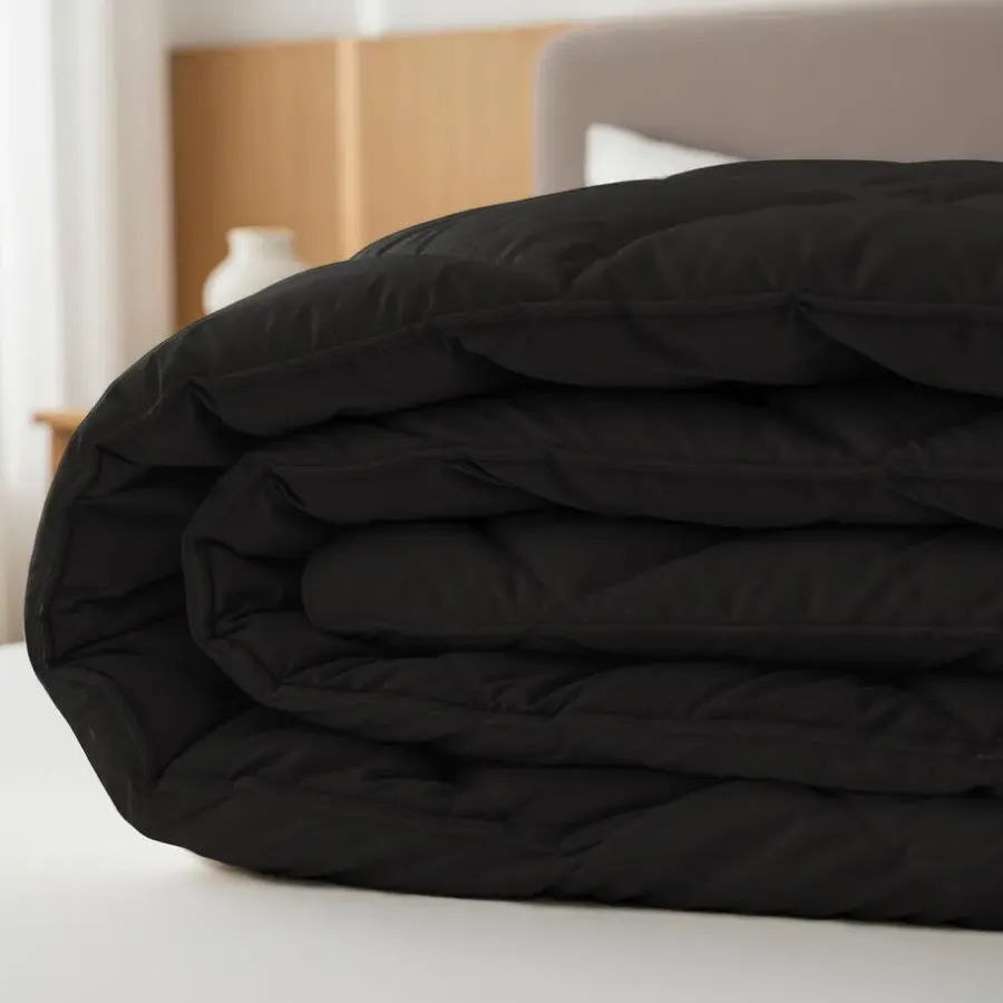 Sleeptime Dekbed zonder Overtrek Diamond 200x200 – Incl. Kussenslopen – Wasbaar – Zwart