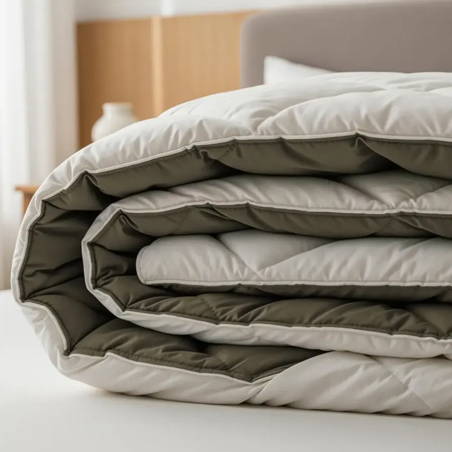 Dekbedden-Sleeptime Dekbed zonder Overtrek Diamond 240x200 – Met Kussenslopen – Wasbaar – Crème/Kaki