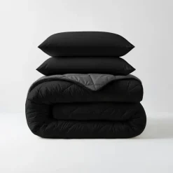 Sleeptime Dekbed zonder Overtrek Diamond 140x200 – Incl. Kussenslopen – Wasbaar – Zwart