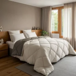 Dekbedden-Sleeptime Dekbed zonder Overtrek Diamond 200x200 – Incl. Kussenslopen – Wasbaar – Kaki