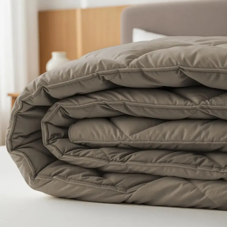 Sleeptime Dekbed zonder Overtrek Diamond 200x200 – Incl. Kussenslopen – Wasbaar – Taupe