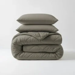 Dekbedden-Sleeptime Dekbed zonder Overtrek Diamond 240x200 – Incl. Kussenslopen – Wasbaar – Kaki