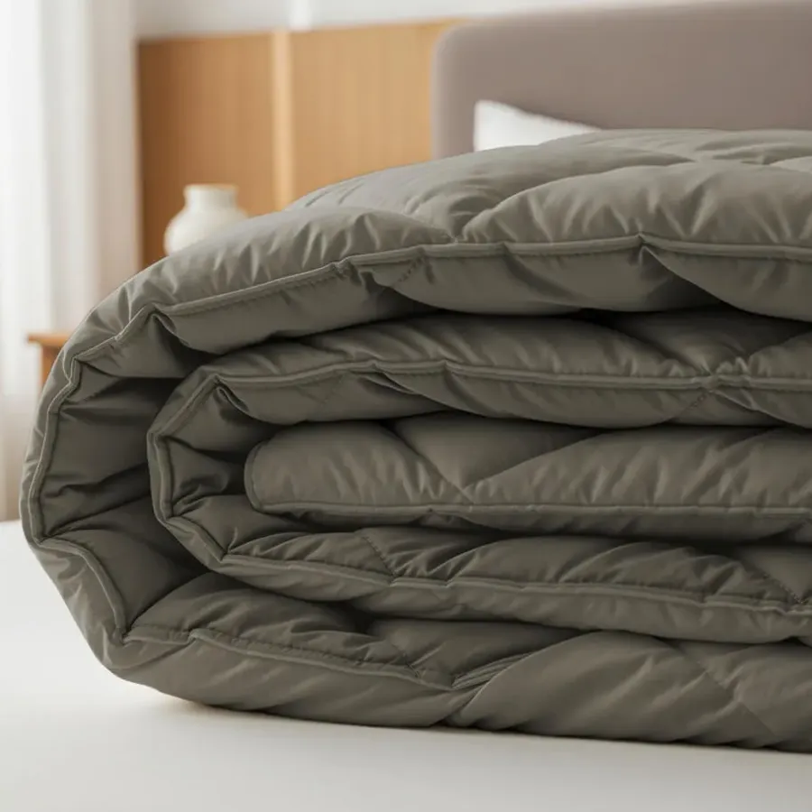 Dekbedden-Sleeptime Dekbed zonder Overtrek Diamond 240x200 – Incl. Kussenslopen – Wasbaar – Kaki