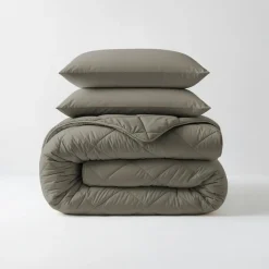 Sleeptime Dekbed zonder Overtrek Diamond 140x200 – Incl. Kussenslopen – Wasbaar – Kaki