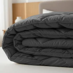 Dekbedden-Sleeptime Dekbed zonder Overtrek Diamond 200x200 – Met Kussenslopen – Wasbaar – Antraciet