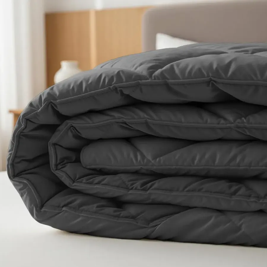 Dekbedden-Sleeptime Dekbed zonder Overtrek Diamond 200x200 – Met Kussenslopen – Wasbaar – Antraciet