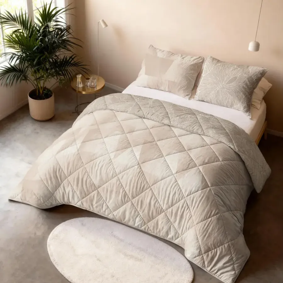 Dekbedden-Sleeptime Dekbed zonder Overtrek Triangles 240x220 – Zacht & Wasbaar – Incl 2 Kussenslopen