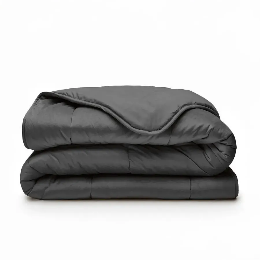 Dekbedden-Sleeptime Dekbed zonder Overtrek Velvet 240x200 – Superzacht & Wasbaar – Antraciet