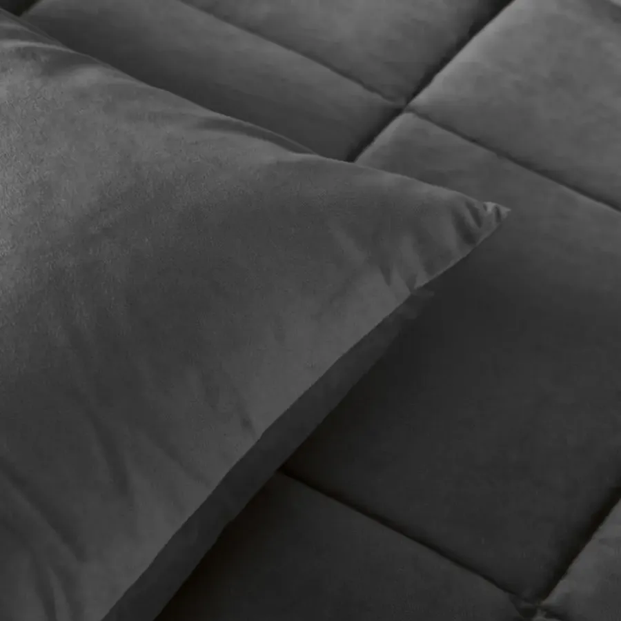 Dekbedden-Sleeptime Dekbed zonder Overtrek Velvet 240x200 – Superzacht & Wasbaar – Antraciet