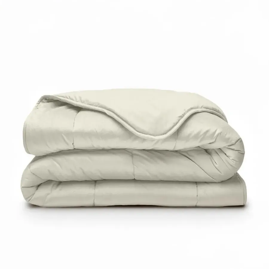 Dekbedden-Sleeptime Dekbed zonder Overtrek Velvet 200x200 – Superzacht & Wasbaar – Crème