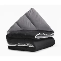 Dekbedden-Sleeptime Dekbed zonder Overtrek 240x200 – Incl. Kussenslopen – Wasbaar – Zwart/Antraciet