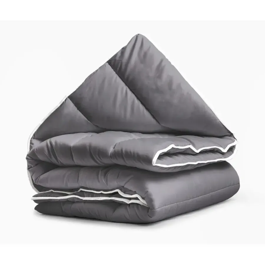 Sleeptime Dekbed zonder Overtrek 140x200 – Incl. Kussenslopen – Wasbaar – Antraciet