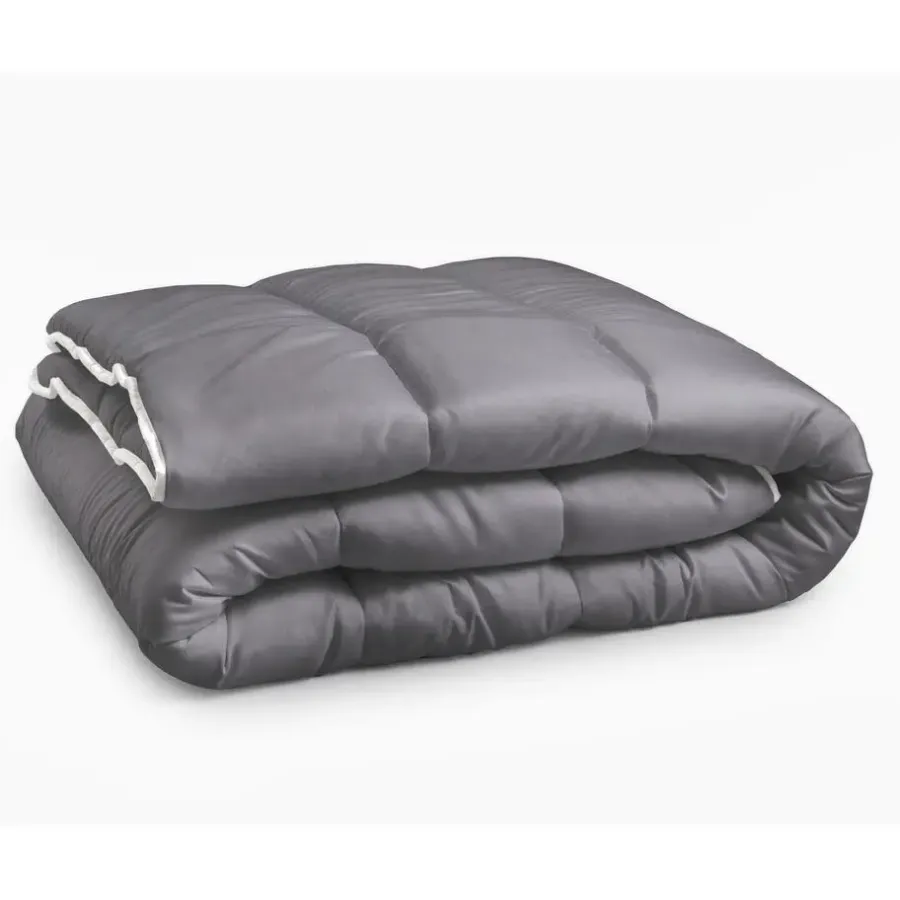 Sleeptime Dekbed zonder Overtrek 140x200 – Incl. Kussenslopen – Wasbaar – Antraciet