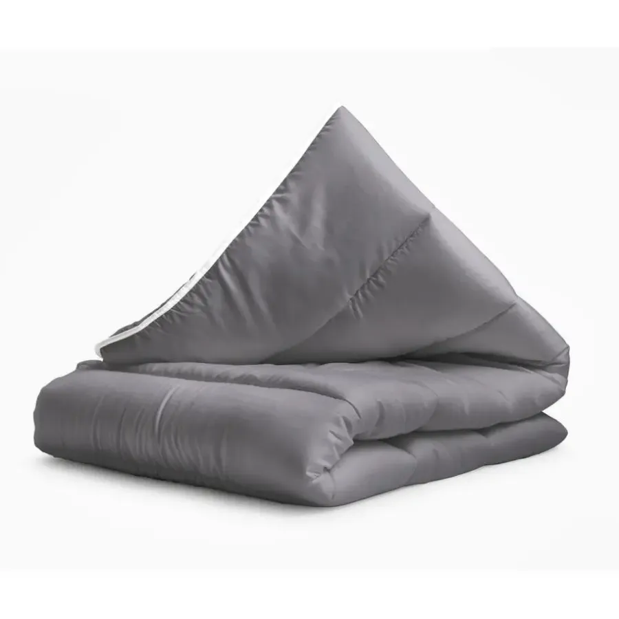 Sleeptime Dekbed zonder Overtrek 140x200 – Incl. Kussenslopen – Wasbaar – Antraciet