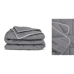 Sleeptime Dekbed zonder Overtrek 140x200 – Incl. Kussenslopen – Wasbaar – Antraciet