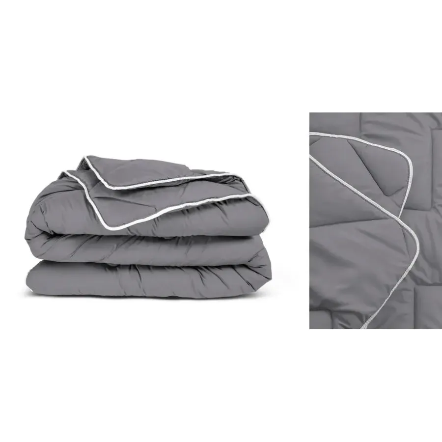 Sleeptime Dekbed zonder Overtrek 140x200 – Incl. Kussenslopen – Wasbaar – Antraciet
