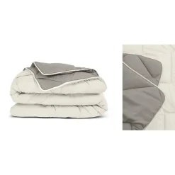 Sleeptime Dekbed zonder Overtrek 200x200 – Incl. Kussenslopen – Wasbaar – Crème/Kaki