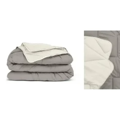 Sleeptime Dekbed zonder Overtrek 200x200 – Incl. Kussenslopen – Wasbaar – Crème/Kaki