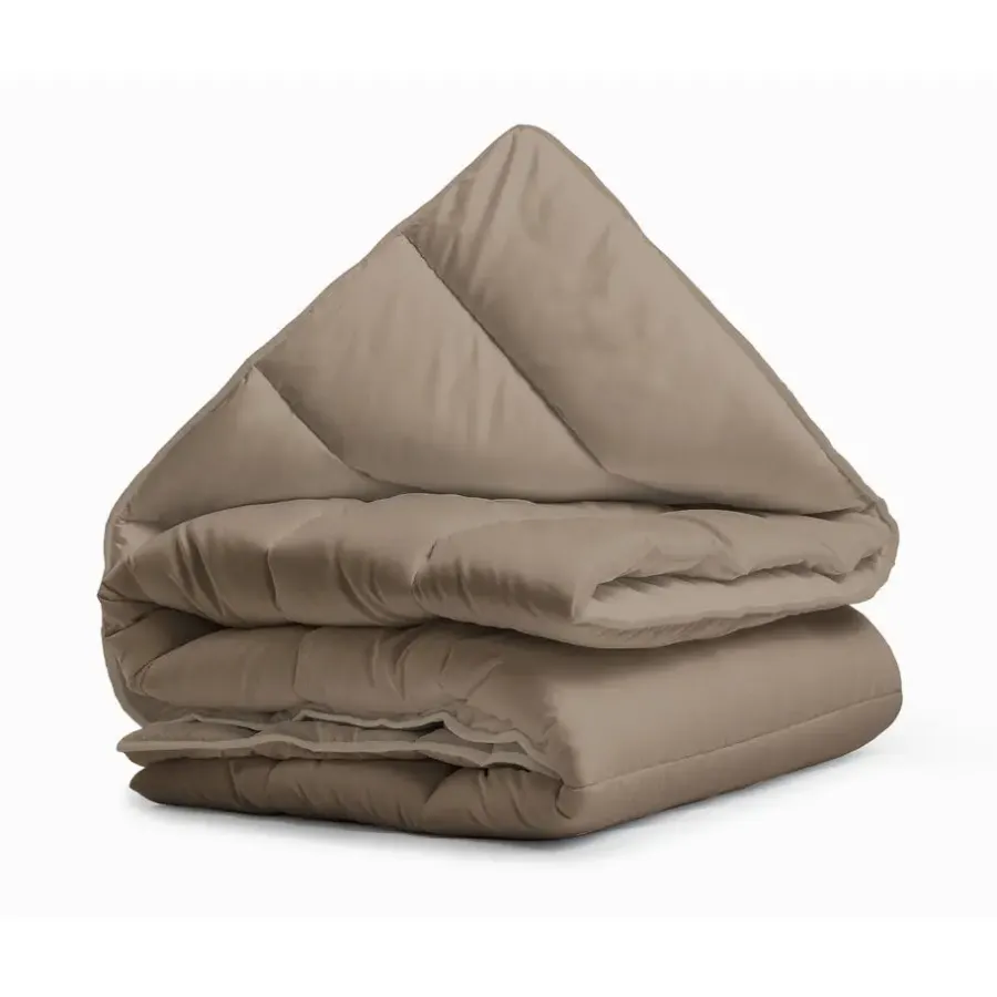 Sleeptime Dekbed zonder Overtrek 240x200 – Incl. Kussenslopen – Wasbaar – Taupe