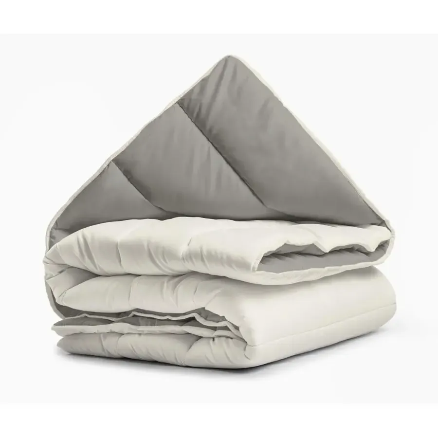 Sleeptime Dekbed zonder Overtrek 140x200 – Incl. Kussenslopen – Wasbaar – Crème/Kaki