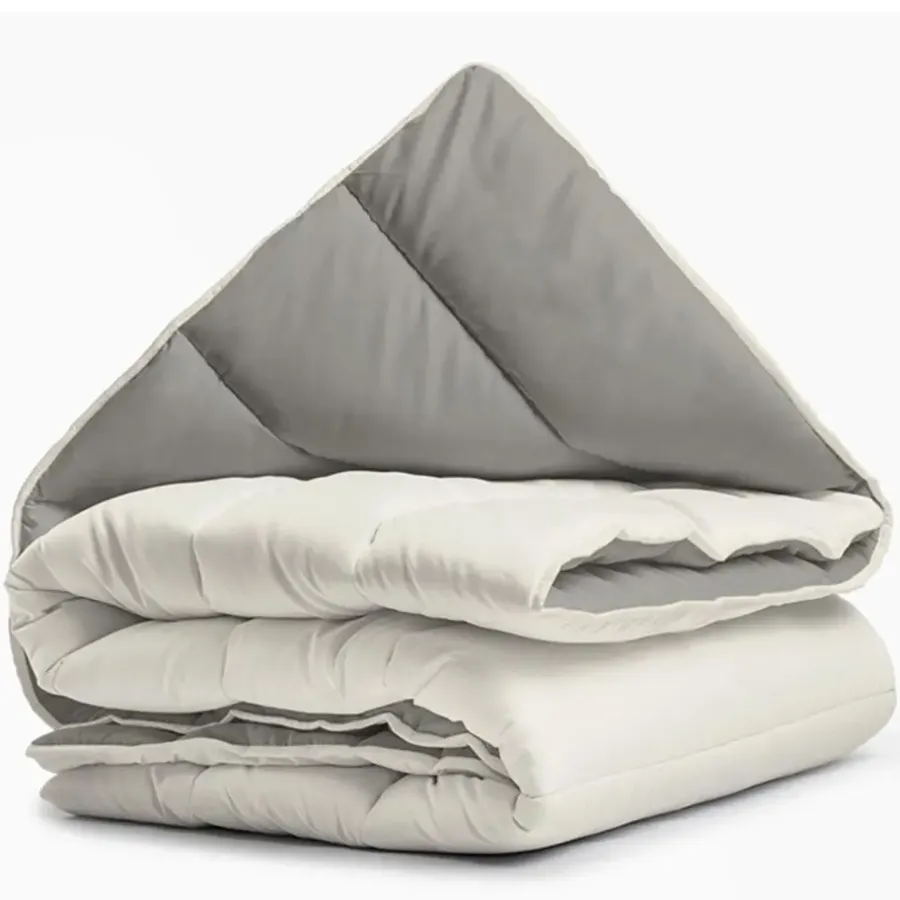 Sleeptime Dekbed zonder Overtrek 140x200 – Incl. Kussenslopen – Wasbaar – Crème/Kaki