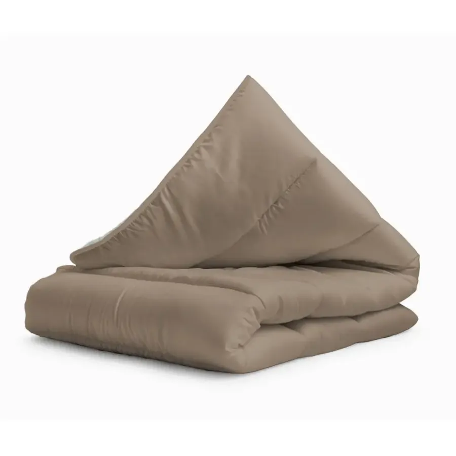 Dekbedden-Sleeptime Dekbed zonder Overtrek 140x200 – Incl. Kussenslopen – Wasbaar – Taupe