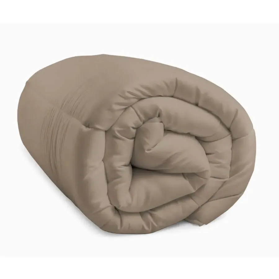 Sleeptime Dekbed zonder Overtrek 200x200 – Incl. Kussenslopen – Wasbaar – Taupe