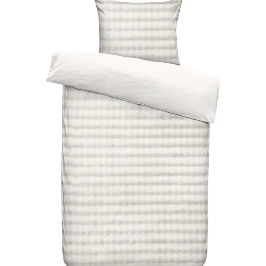 Dekbedovertrekken-Leen Bakker Dekbedovertrek Brylin - off-white - 140x200/220 cm