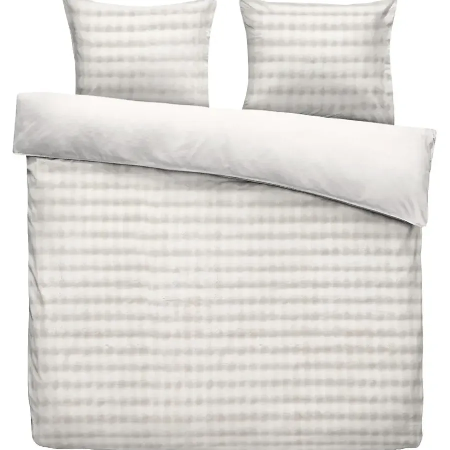 2-Persoons Dekbedovertrekken-Leen Bakker Dekbedovertrek Brylin - off-white - 200x200/220 cm