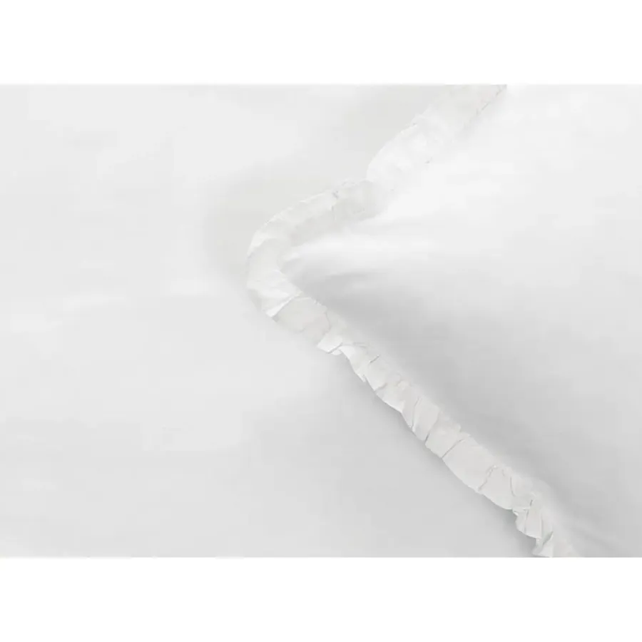 Leen Bakker Dekbedovertrek Cato effen - wit - 240x200/220 cm