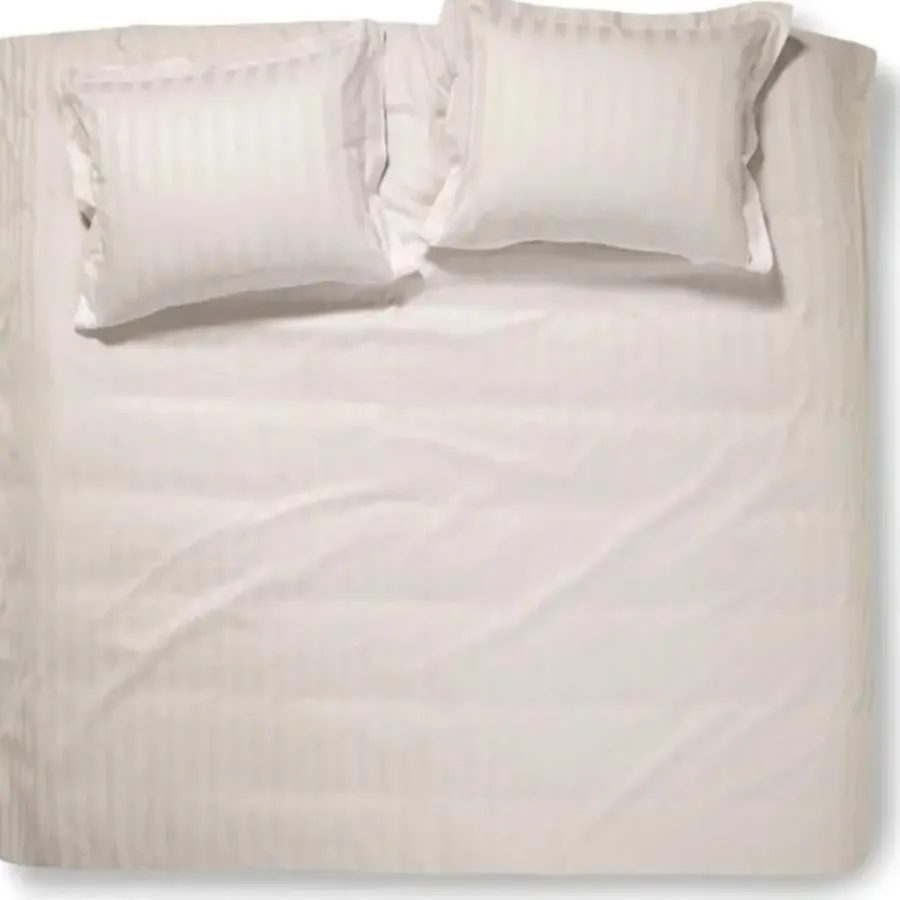1-Persoons Dekbedovertrekken-Damai Dekbedovertrek Linea Ivory Satijn-140x200/220