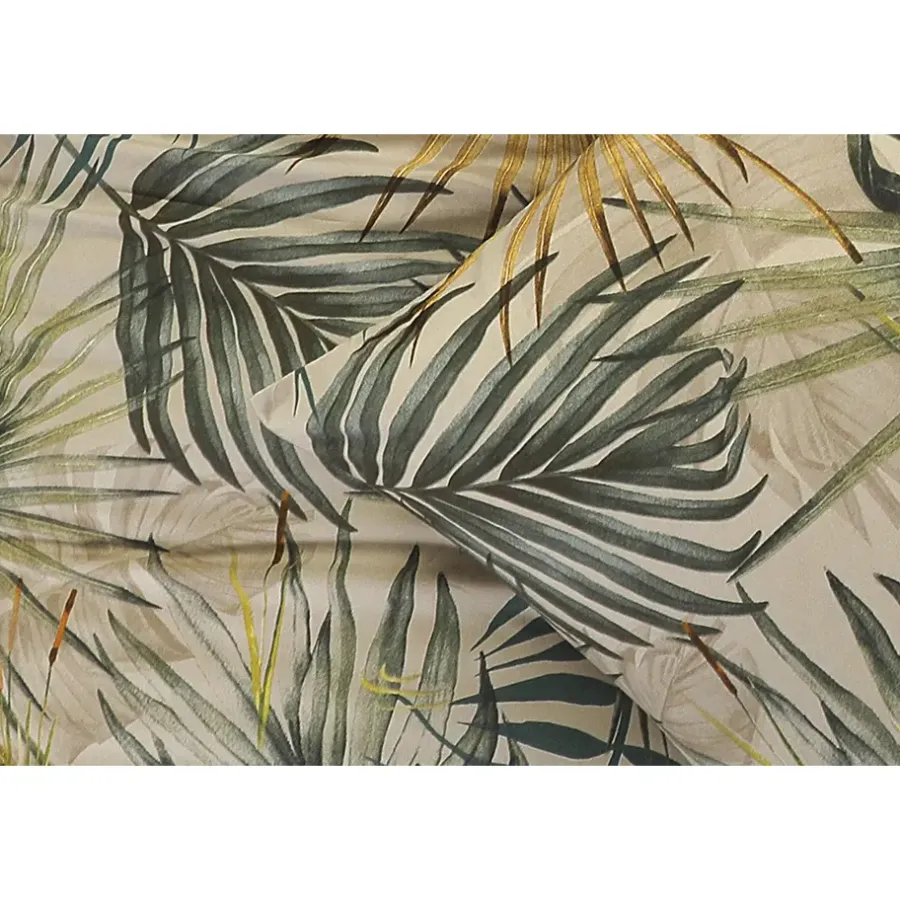 Leen Bakker Dekbedovertrek Fenna - zand/groen 240x220 cm