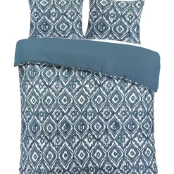 Lits-Jumeaux Dekbedovertrekken-Leen Bakker Dekbedovertrek Fez - blauw - 240x220 cm