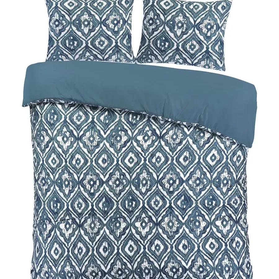 Lits-Jumeaux Dekbedovertrekken-Leen Bakker Dekbedovertrek Fez - blauw - 240x220 cm