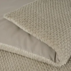 1-Persoons Dekbedovertrekken-Sleeptime Dekbedovertrek Fur Teddy 140x220 – Fluweelzacht & Knus Design – Taupe